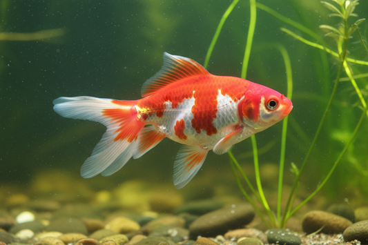 WAKIN GOLDFISH, RED AND WHITE 5"